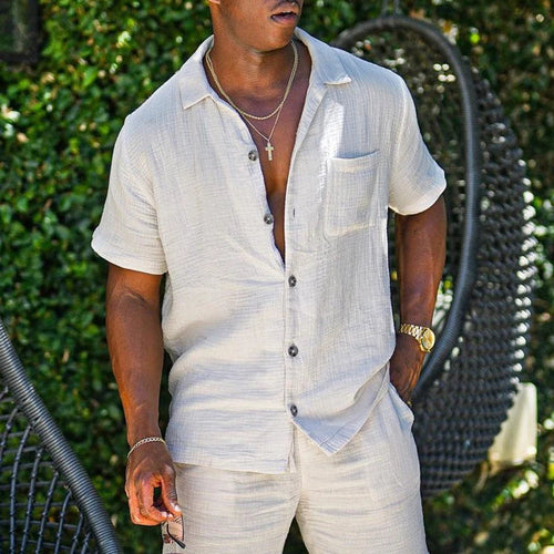 VelouraBreeze™ Men's Beach Shorts Set