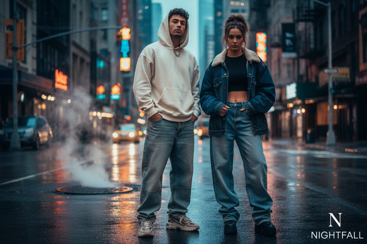 Oversized Streetwear Couple